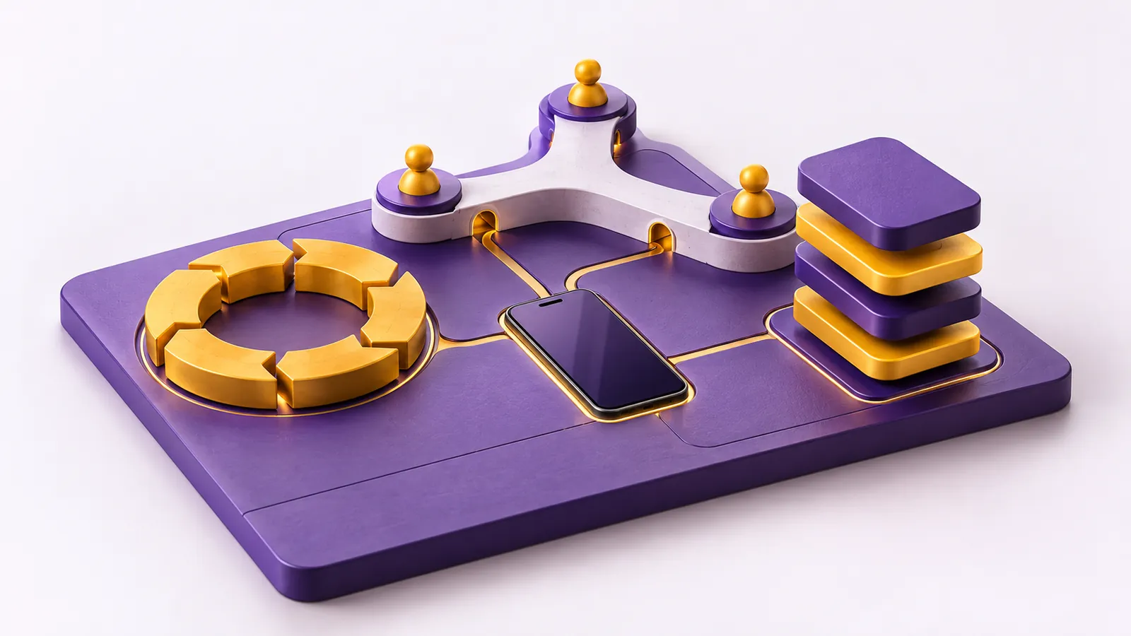 Estrutura modular representando assinatura, comissão e planos de um aplicativo.