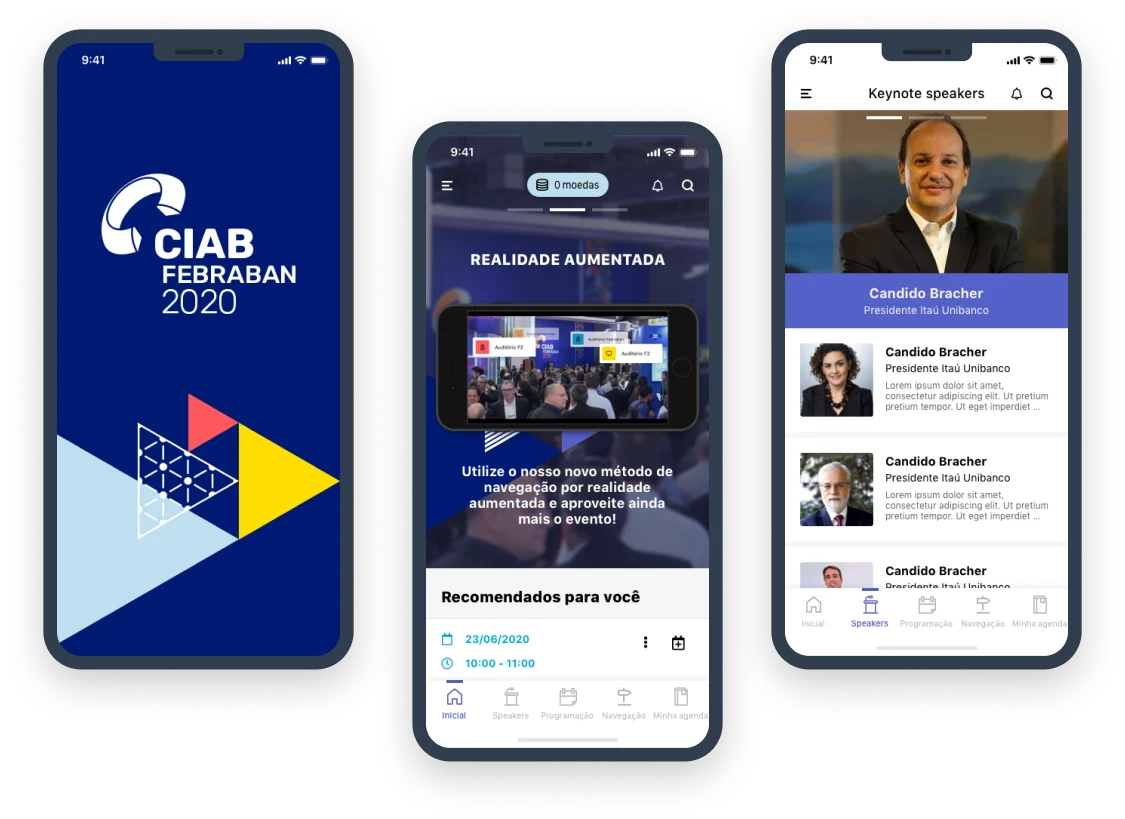 Screens from the CIAB FEBRABAN project