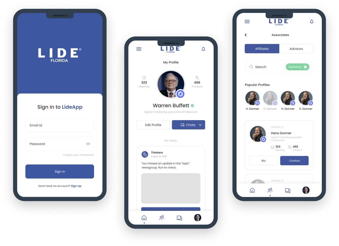 Screens from the LIDE Orlando project