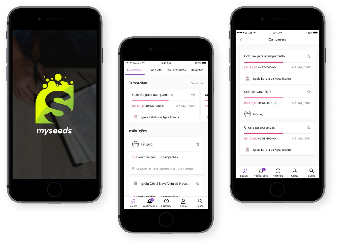 Screens from the MySeeds project