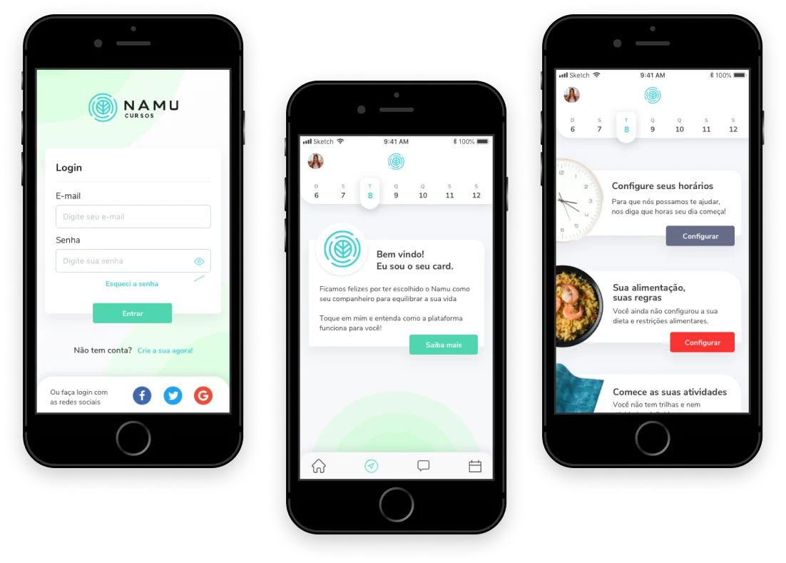 Screens from the NAMU project